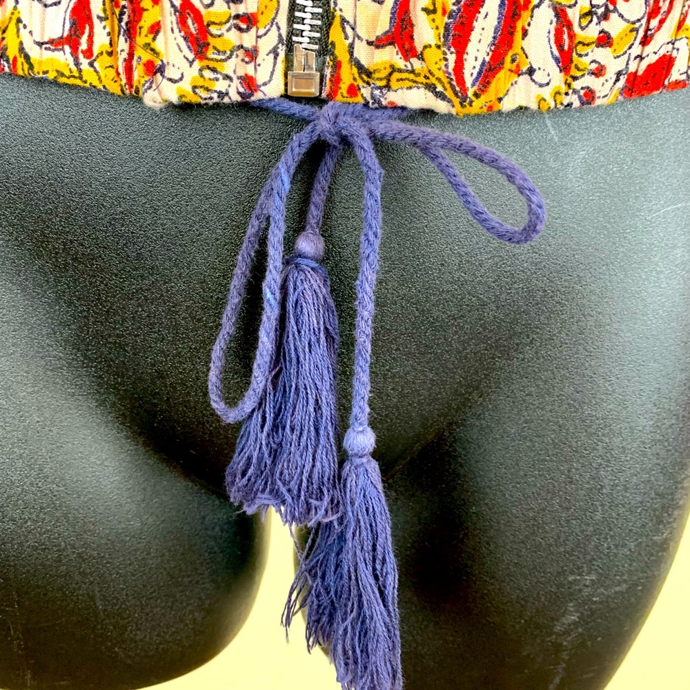 Vintage Angie’s Floral bomber style jacket with tassels, size M - Picture 5 of 6